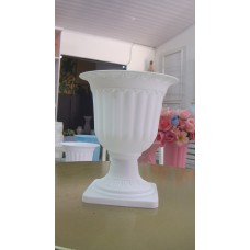 Vaso plástico romano branco