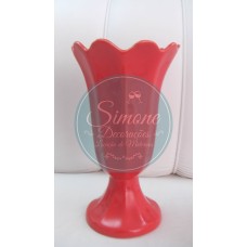 Vaso de louça vermelho M