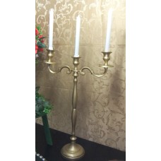 Castiçal dourado 3 velas